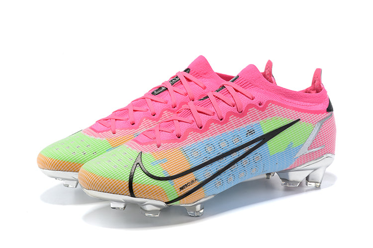 Nike Mercurial Vapor 14 Elite FG Cleats Pink Blue Green Slam Kick